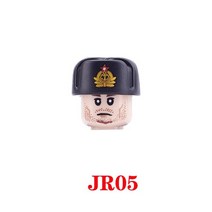 중국레고 밀리터리 군사 ww2 소련 군대 군인 피규어 빌딩 블록 프랑스 보병 헬멧 무기 부품 어린이를위한 미니 벽돌 장난감, jr05-1pcs