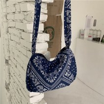 페이즐리에코백 반다나 보헤미안 가방 히피걸 모리걸 룩 면화 부족 페이즐리 인쇄 핸드백 십대 캐주얼 aztec ibiza 민족 부드러운 패브릭 small sling slouch