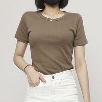 도앙뜨 탄탄 베이직 U넥 반팔T