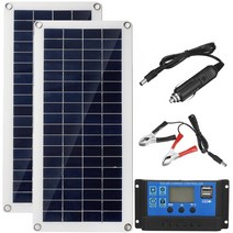 40W 12V 태양광 패널 태양열 판넬 컨트롤러 키트, 태양광패널 1개입+100A 컨트롤러 세트, 1개