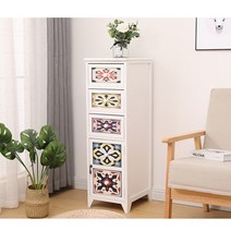 북유럽수납장 코너 서랍장 모던 수납 사이드 다용도 폭좁은 속옷서랍 예쁜 4단 5단 원목, 화이트 3층