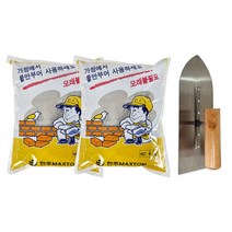 베이루 몰탈 시멘트 4kg 2개+흙손세트 보수 균열 간편한 시멘트 욕실 공사 보수, 몰탈 시멘트 4kg 2개+흙손