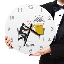 아트박스/꾸밈 ck640-아이러브비어_인테리어벽시계, 타입B-사각형/맥주1