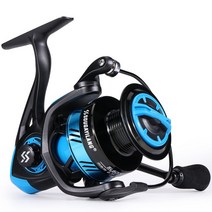 낚싯대 낚시대 Sougayilang-낚시 릴 5.2:1 기어비 5BB 스피닝 릴 최대 드래그 10Kg 바다용 알루미늄 스풀, [02] 파란