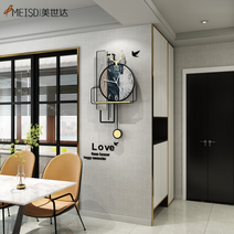 meisd 빈티지 벽시계 대형 현대 홈 장식 복고풍 시계 진자 사일런트 거실, 협력사, 40X72CM다이얼29CM, 인쇄 색상