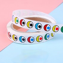 쁘아 눈코입 스티커 엄마표 놀이 다이어리 꾸미기, 1개, 색깔눈