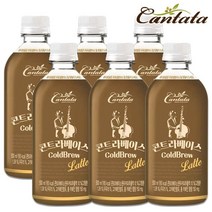 칸타타 콘트라베이스 콜드브루라떼 PET, 500ml, 6개