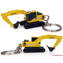 Komatsu 1대128 4CM 굴삭기 포크레인 모형 열쇠고리 키홀드, 4  트랙터 키 체인