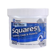 Spenco 2nd Skin Squares 스펜코 세컨드스킨 스퀘어 200 물집방지 핫스팟 피부 보호, 1개