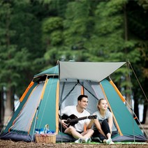 프리마인드 3-4인용 원터치 자동텐트 사각텐트, 다크그린