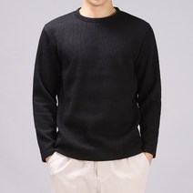 더맨쉽 소프트 데일리 골지 오버핏 라운드 니트 DLTWT23005