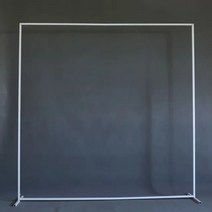 웨딩아치 금속 사각형 아치 웨딩 가든 파티 배경 꽃 풍선 직사각형 무대, 2.200x200cm - White