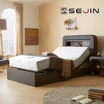 세진침대 다우스 LED 모션베드+베이직폼 매트리스SS, 없음