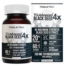 20% Thymoquinone Black Seed Oil Extract Capsules - TQ-Advanced 4X®: Highest Thymoquinone Concentrat, One Color, One Size