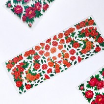 기타 바보사랑[미야문구샵]꽃 씰스티커_모란 능소화, 04모란_무광