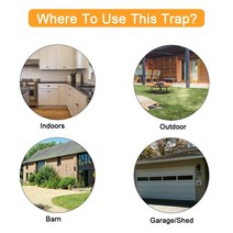 스마트 마우스 쥐 트랩 플라스틱 재설정 쥐덫 플립 및 슬라이드 버킷 뚜껑 스타일 멀티 캐치 재사용 가능, [02] 1PCS