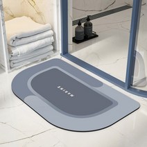 욕실 빠른 건조 흡수 카페트 매트 러그 욕조 장식 안티-슬립 소프트 반원형 Sumptuousness 아늑한 규조토 진흙 발 깔개, blue_CHINA | 400MMx600MM