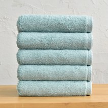 [코튼앨리] 호텔 수건 40수 200g 코마사 타올, 민트, 5장