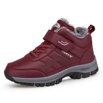 스노우보드 부츠 기모안감 보드화 Waterproof Winter Boots for Men Plush Warm Women Snow Work Hiking Shoes Non-slip S, [02] 36, [03] Red