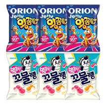 오리온 젤리 왕꿈틀이 67gx3개+꼬물탱 62gx3개(총6개), 6개
