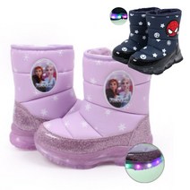 불 빛나는 겨울왕국 엘사 LED 방한부츠 유아 아동 아기털신발