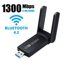 1300mbps usb wifi 어댑터 블루투스 4.2 듀얼 밴드 5ghzamp 2.4ghz usb 동글 네트워크 카드 안테나 무선 ac for windows 7810, 1300m bt4.2