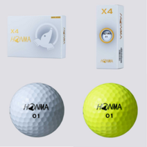 혼마 X4 4피스 우레탄 골프공 홀인원 단체 기념볼 기념품 로고 인쇄 모임 선물 세트, 화이트12구