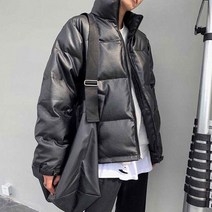 남성 정장패딩 직장인 겨울 하프 점퍼 블랙 블랙 L