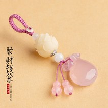 차량 룸미러 연꽃걸이 평안 자동차 사고방지 팬던트 소품 악세사리 불교용품 거치대 풍경 인테리어, 분옥수 모델