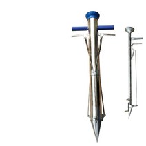 고추심는기계 농업 두꺼운 한손 양손파종기 7.6cm / 9.6cm, 06.7.6 두꺼운 이중 핸들+ 페달+자+장치