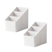 3단 리모컨 정리함 2개 세트 / 수납 정리 보관 정리 수납함 원목 다용도 테이블 화장대 책상 소품 미니 거치대 용품