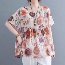 새로본(여름)린넨 350 퀸즈BL 블라우스반팔 여성여자 미시