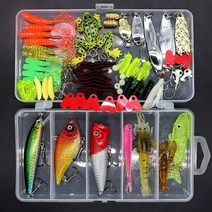 루어 낚시 미끼세트 다양한 크기 종류 구성~! 입문자 초보자 프로용 낚시 세트 민물 바다 강 다양한 용도, A-5