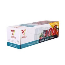 Vesta Precision Vacuum Seal Pouches - Clear and Embossed Sealer Bags with Zipper Valve Great for Foo, 11 x 16 inches