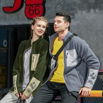 무난한 디자인 남여공용 뽀글이점퍼 후리드 양털자켓 플리스집업 W9761E2 -503506EA