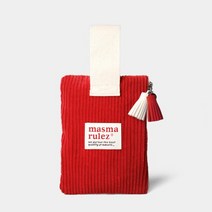 손목 스트랩 파우치 코듀로이 Red