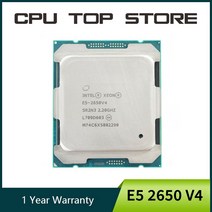 INTEL XEON E5 2650 V4 CPU 프로세서 12 코어 2.20GHZ 30MB L3 캐시 105W SR2N3 인텔 제온 중앙처리장치, 한개옵션0