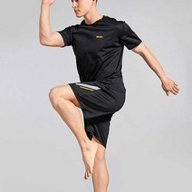 여름 조깅 러닝복 남성 트레이닝 반팔 반바지 세트 마라톤복장_[230206EA]