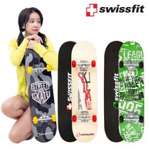 SWISS FIT 스위스핏 어린이 초보스케이트보드 31인치 입문용 티툴+가방, 스위스핏_스타일