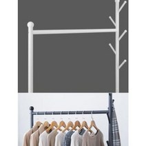 자작나무 행거 옷걸이 이동식 화이트 메탈블랙 옷걸이행거 스탠드 선반 걸이