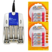 AA/AAA 충전기+충전지 8알 3050mAh 건전지, 충전기+ AA 배터리 8알