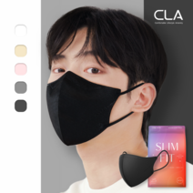 CLA 슬림핏 KF94 라이트패키지 보건용 컬러 새부리형 대형 마스크, 25개입, 2개, 블랙