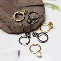 혜인천 3호 지퍼머리 지퍼슬라이더 심플링 2컬러, 다크실버