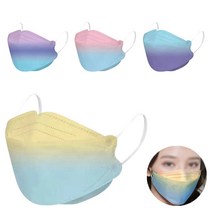 예쁜 일회용 마스크/그라데이션 컬러 패션 3D 입체 4중 필터 10매, 10매 D_sc342
