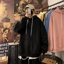 무지후드 얇은후드 커플 봄 남녀