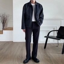 봄 가을 모직 숏 트러커 자켓 / 블랙 밤색 다크그레이 베이지