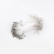[4개 묶음] Kimspp 옷핀 실고리(실버핀+화이트끈) 약100개 택고리 택끈 상표 라벨끈, 상세페이지 참조, 4개