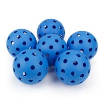 피클볼 야외용 내구성 볼 40 홀 6 개 74mm, 6 Pcs Blue (Thanks)