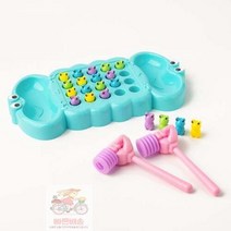 개구리 잡기 게임 장난감 유아 아이 놀잇감 보드게임 망치, 핑크