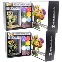 더허브샵 나무위 부엉이 캔들홀더세트 (2종), 1개, 내추럴